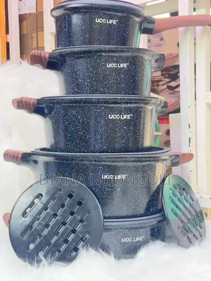Ucc Black 12pcs Cookware Set.
