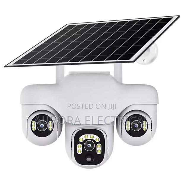 Triple Lens Solar Cctv 4g