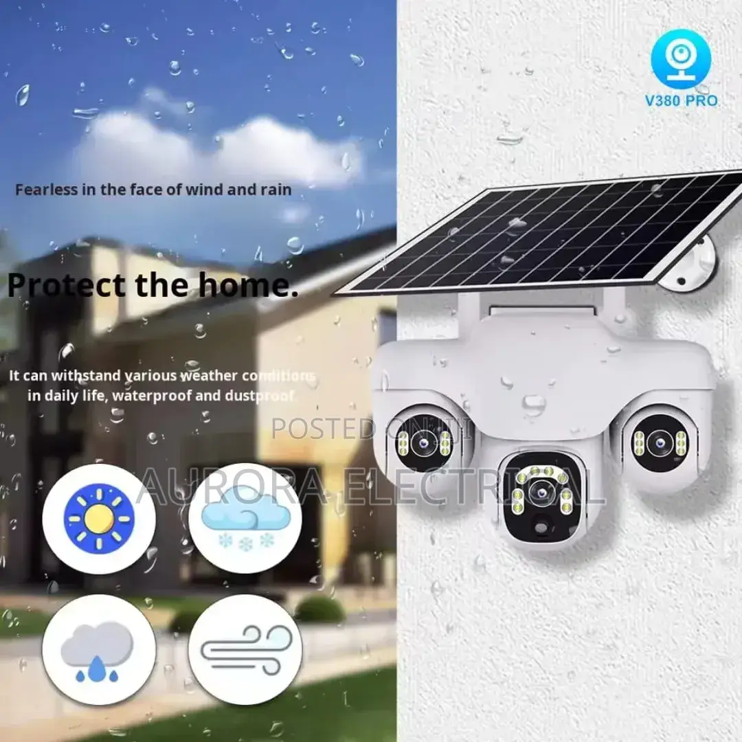 Triple Lens Solar Cctv 4g