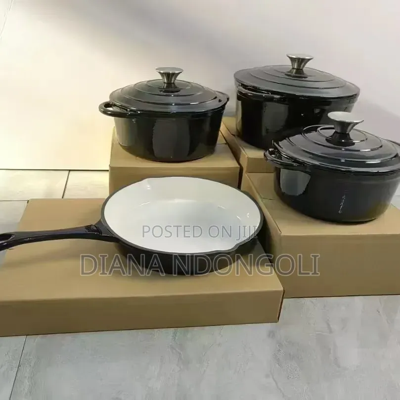 7pcs Enamel Cast Iron Cooking Pots*