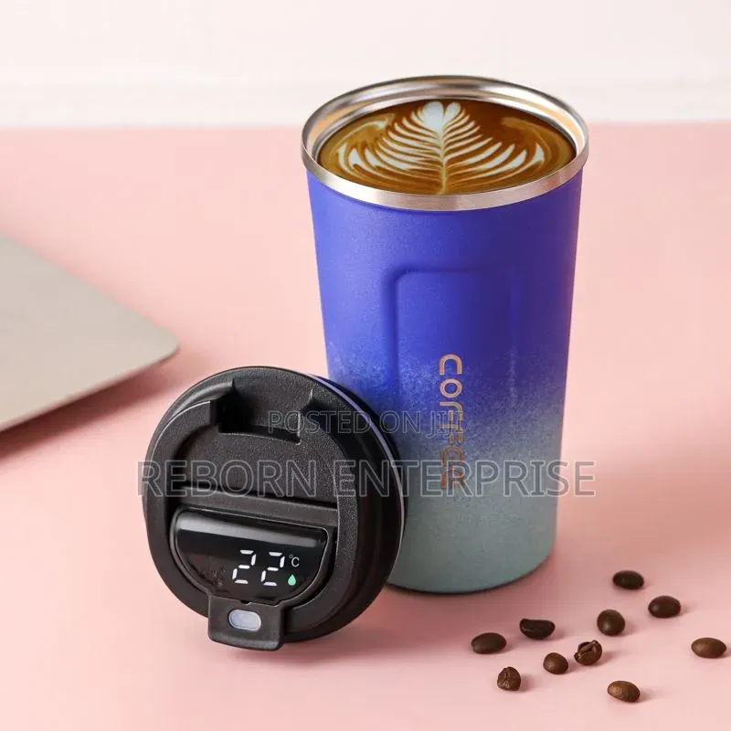 510ml Smart Lid Thermos Coffee Mug Stainless