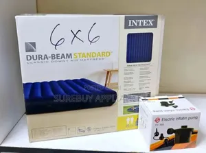 6 By6 Inflatable Air Pressure Mattress Bed With Electric Pump