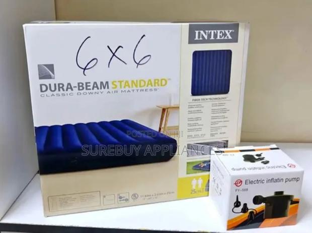 6 By6 Inflatable Air Pressure Mattress Bed With Electric Pump