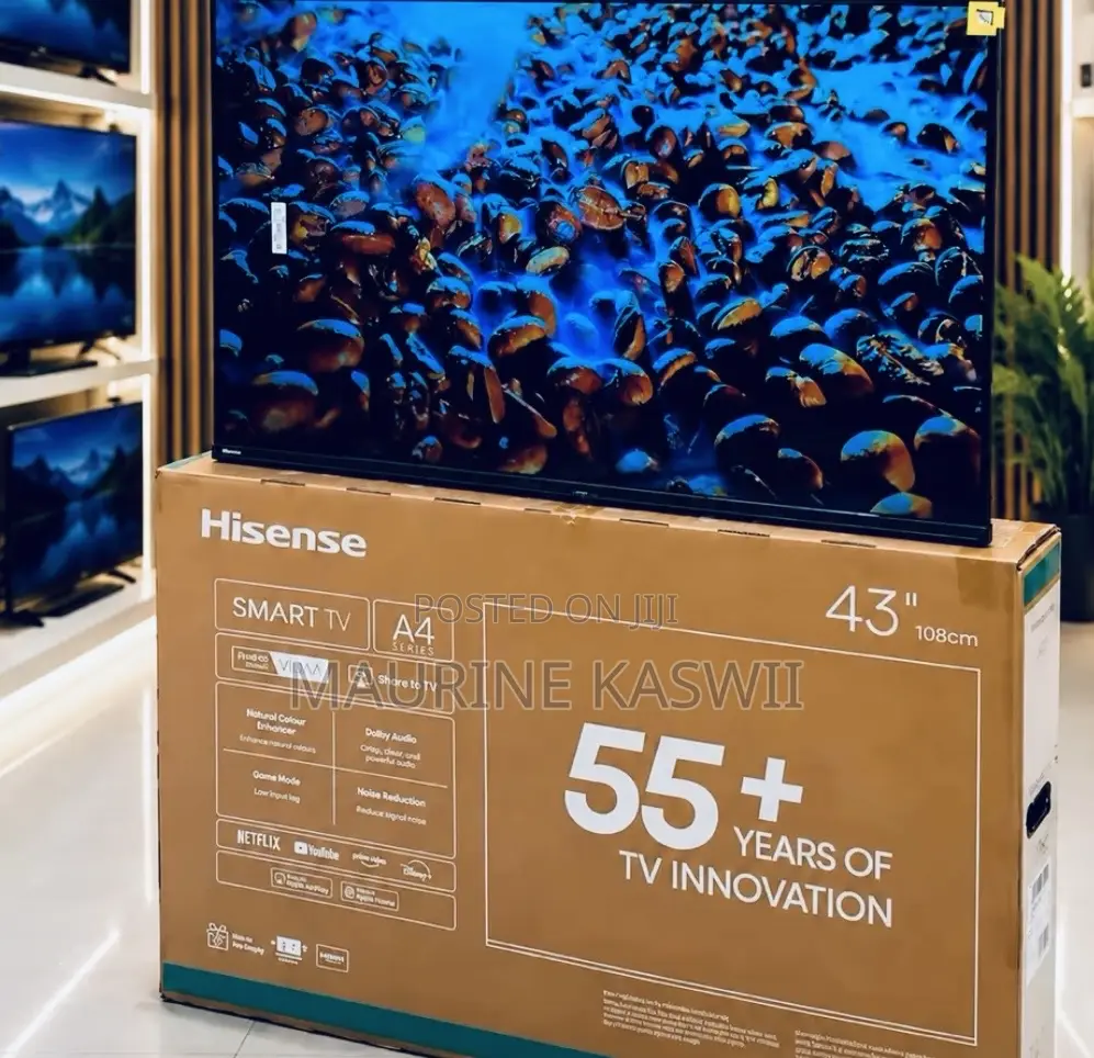 Hisense 43”A4 Smart Tv 55+ Years Tv Innovation