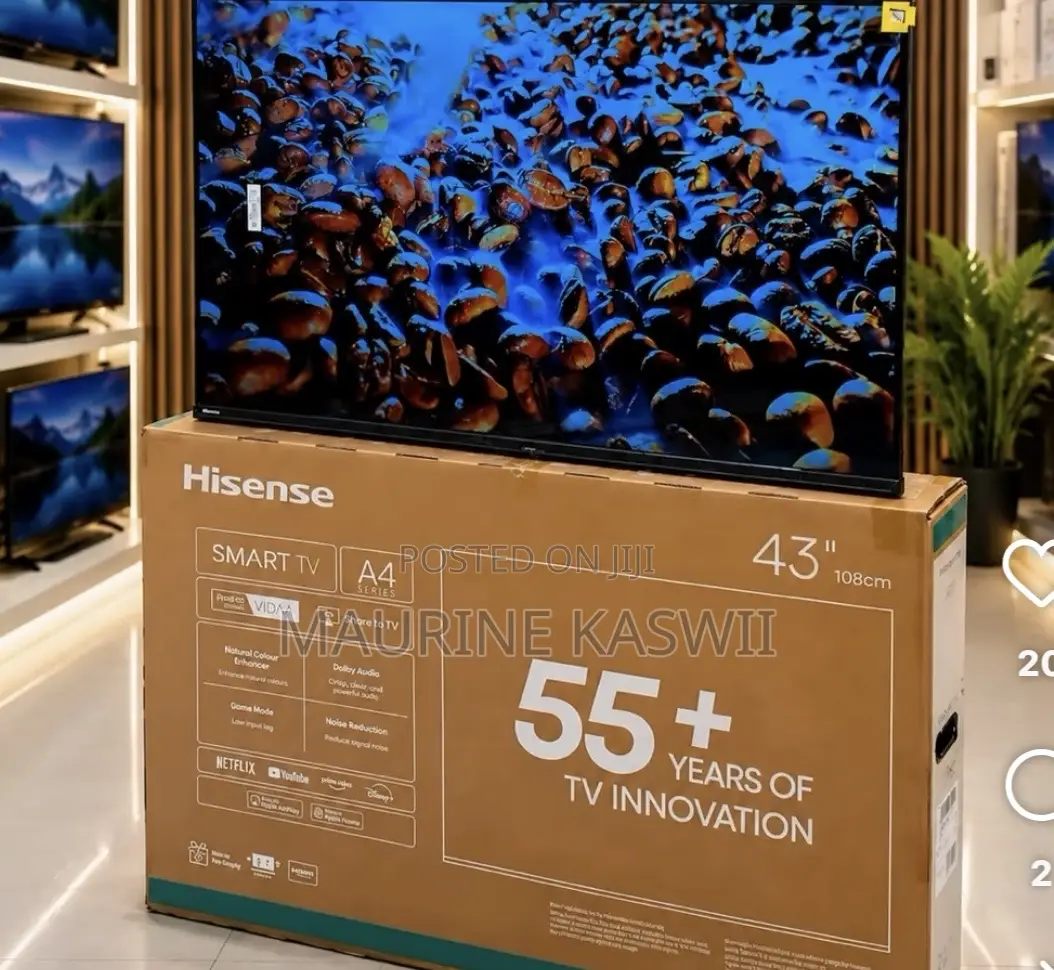Hisense 43”A4 Smart Tv 55+ Years Tv Innovation