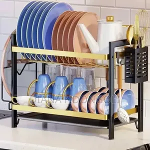  Kitchen 2 Tier Dishrack*
*Gold Black*