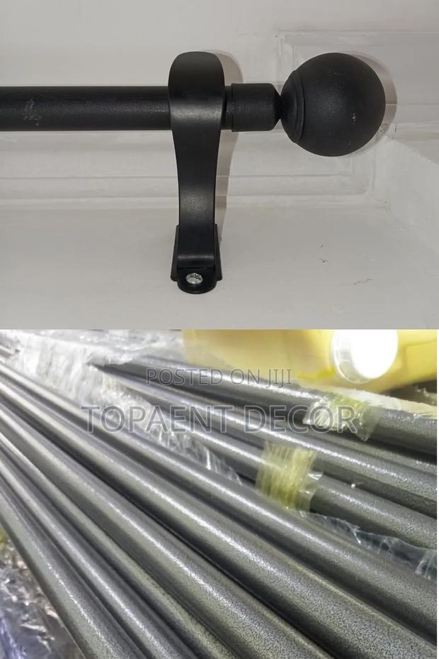Grey and Black,Coated ,High Quality Powder Coated Window Curtain Rods