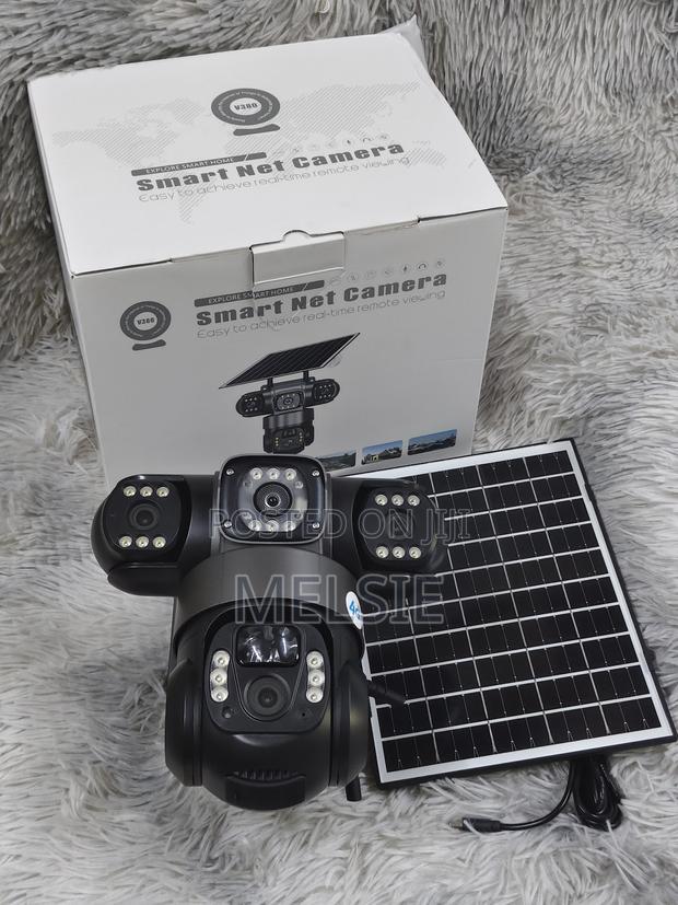 Triple Lens Solar 4g PTZ Security Camera Outdoor Available - main view