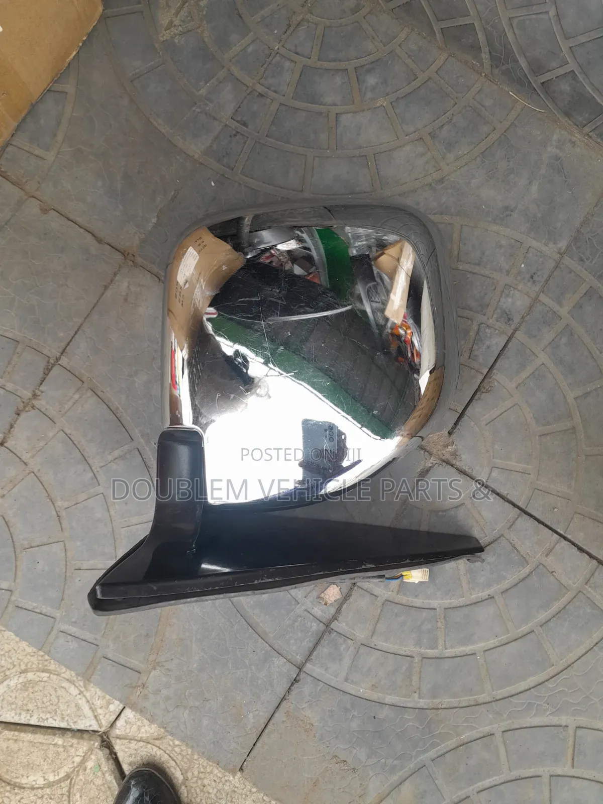 Sidemirror Mitsubishi Pajero 5 Wire Automatic Chrome/Silver Shiny