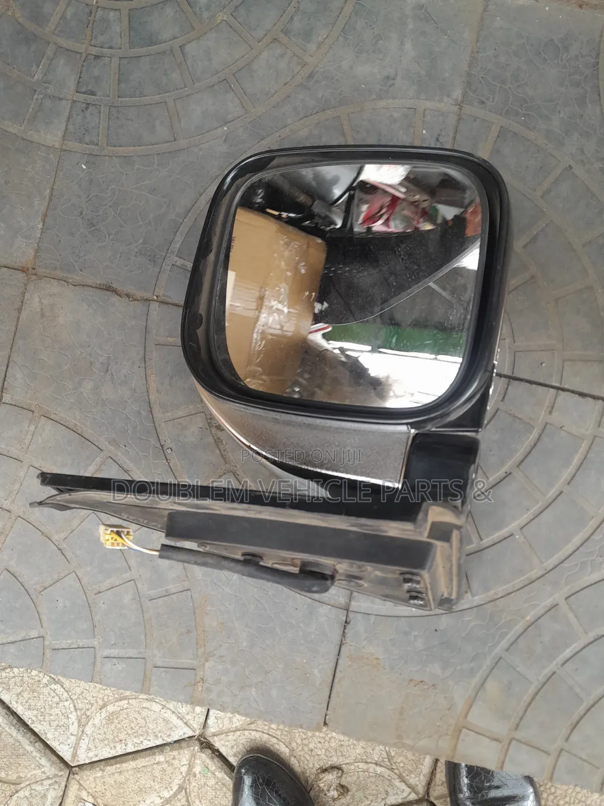 Sidemirror Mitsubishi Pajero 5 Wire Automatic Chrome/Silver Shiny