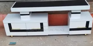 Black and White Marble Top Tv Stand