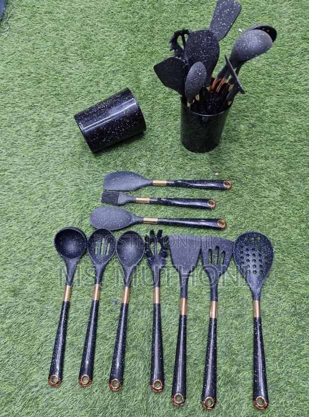 Kitchen Accessories High Quality Kitchen Silicone Spoons (Speckled)