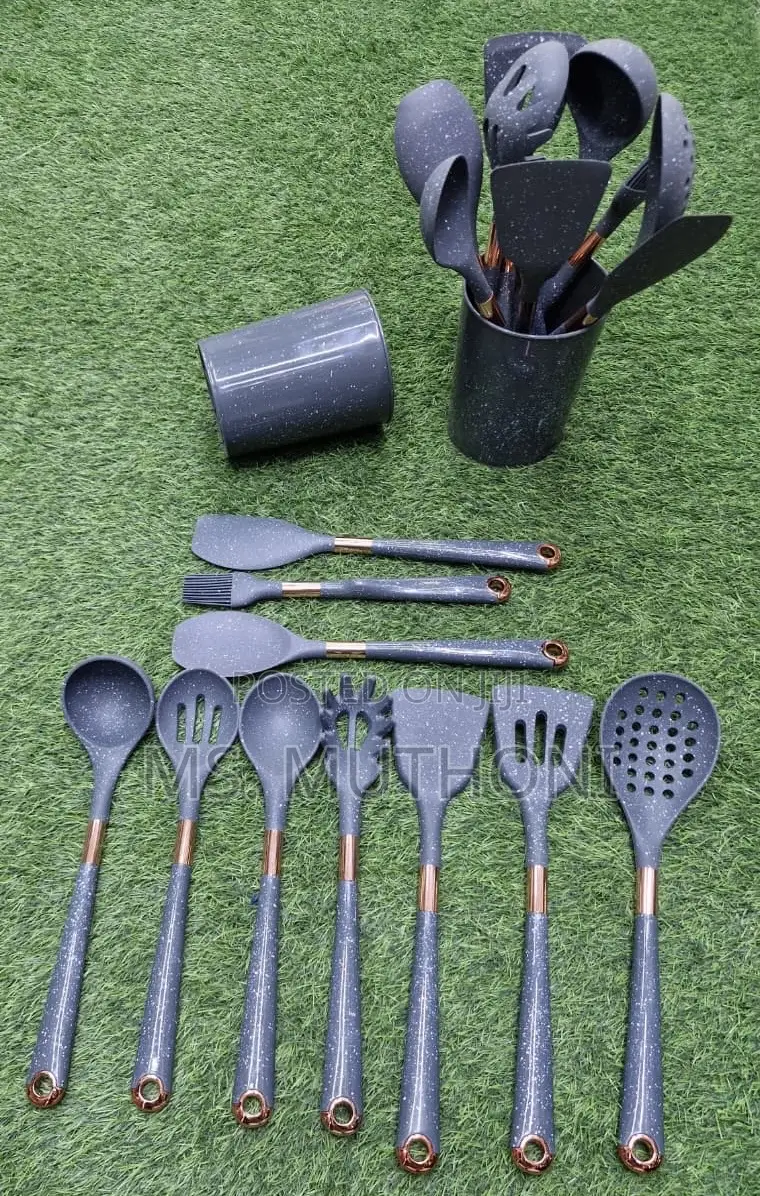 Grey 11 PCS High Quality Silicone Kitchen Accessories
