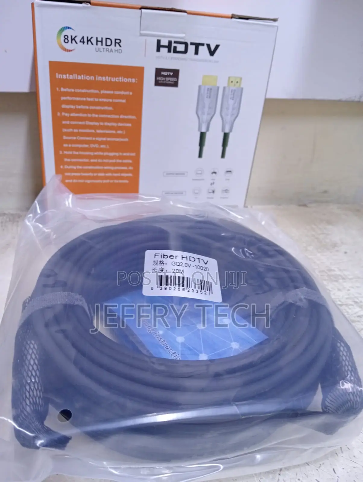 20-meter Fiber Optic Active Optical Hdmi Cable Designed For And