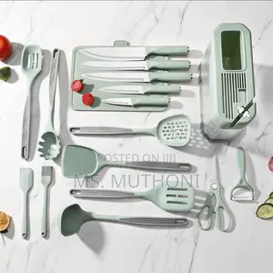 High Quality 17pc Food Grade Silicone Kitchen Utensil Set.