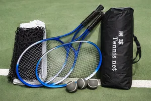 Complete Tennis Training Set With Net and Carry Bag