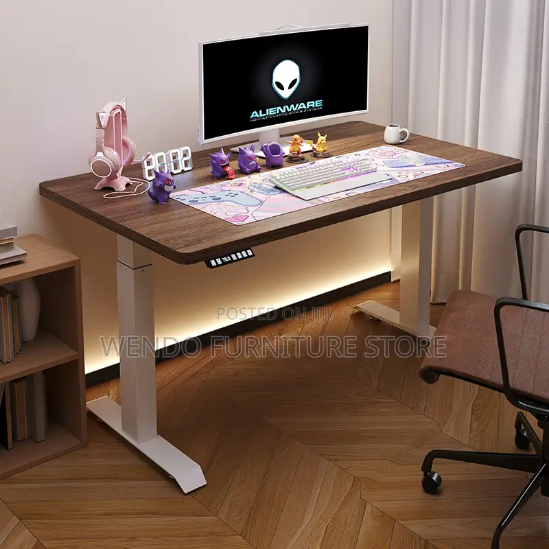 Office Desk 1.4 Meters Motorized Height-Standing Desk for Home/Office