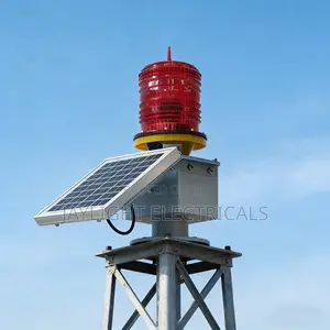 Outdoor Solar Power White Flashing Light for Airplane Warning Led