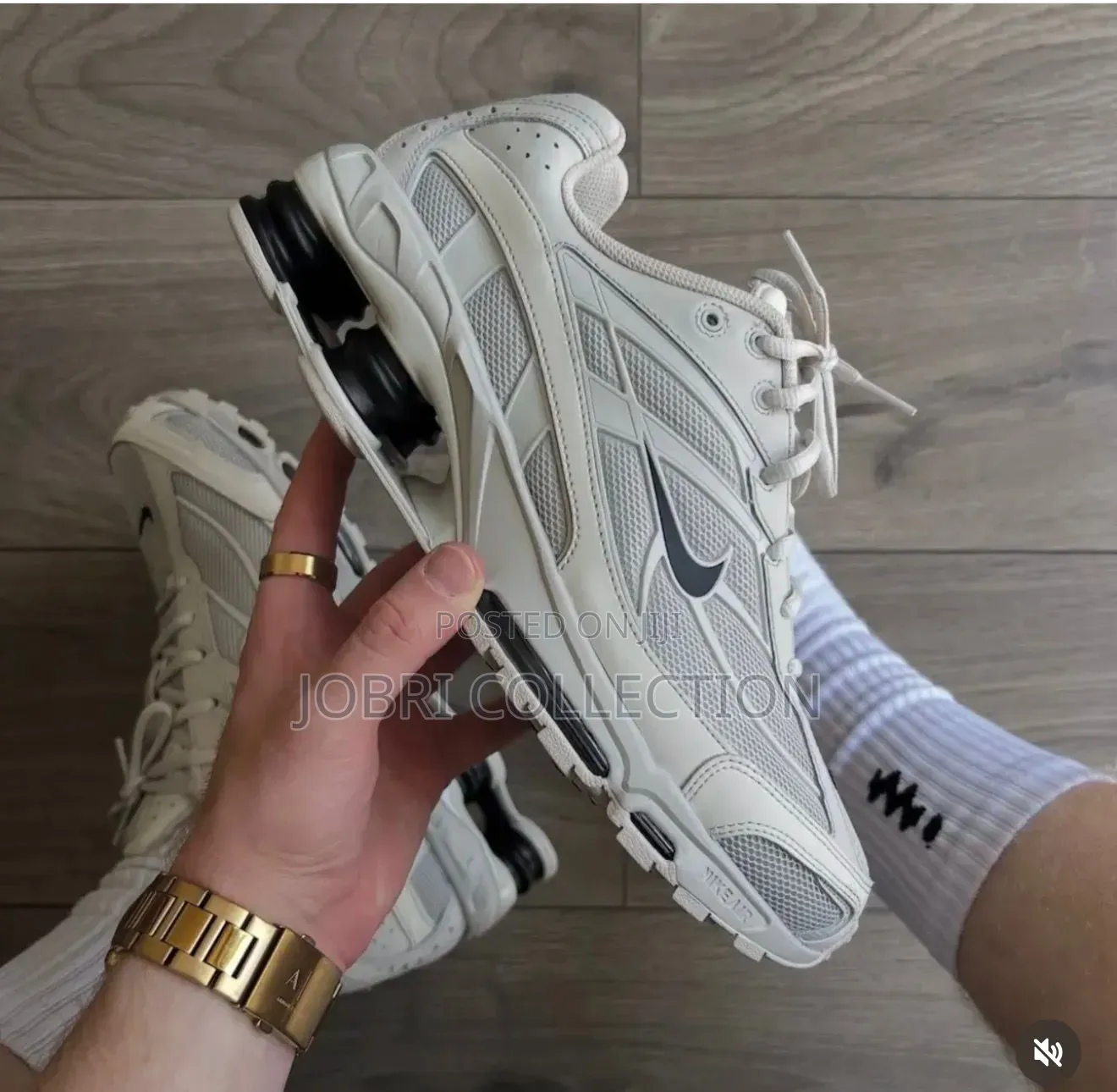 Nike Shox Ride 2” Grey BLK Accent ” Quality Leather Sneakers
