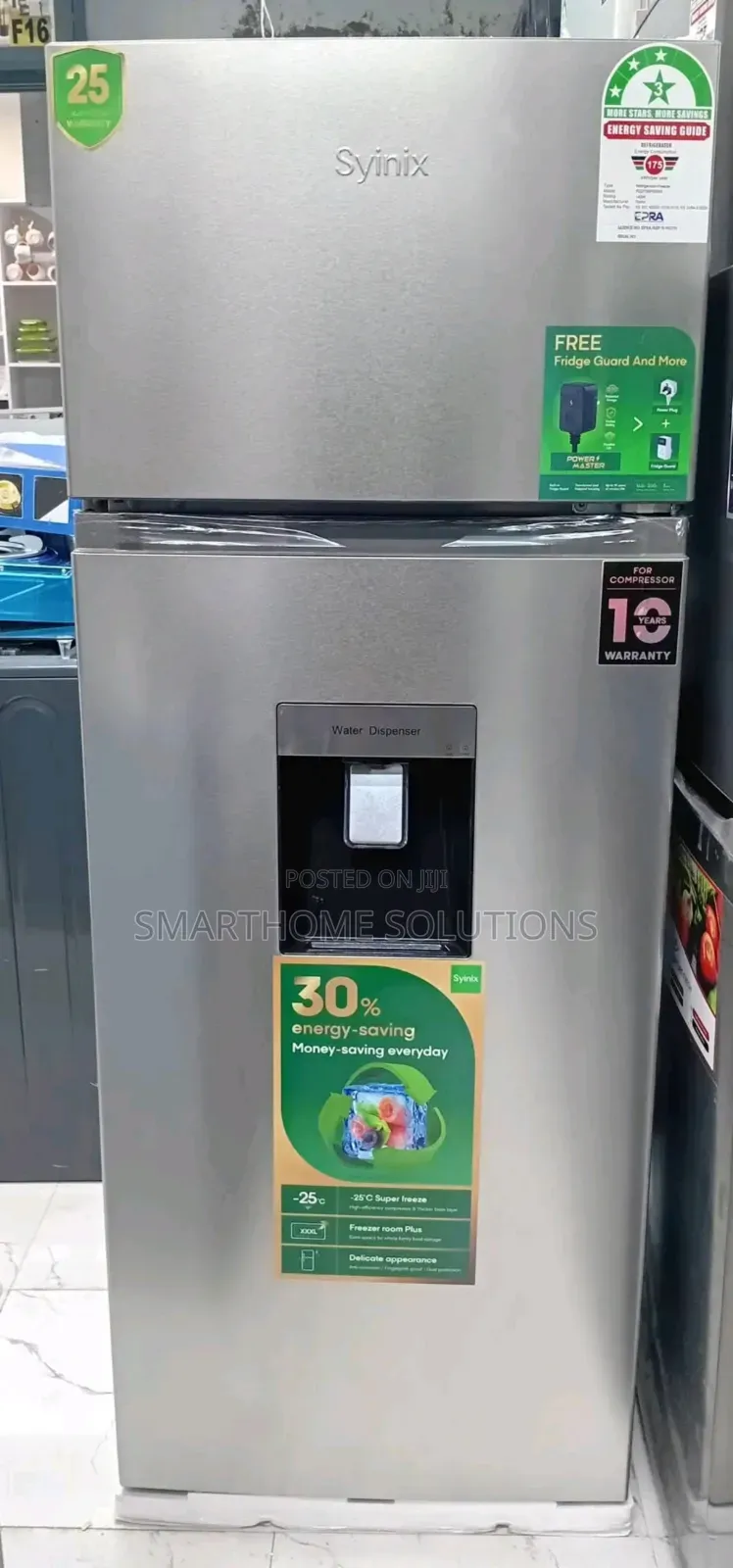 Syinix Double Door Refrigerator No Frost 257 Litres