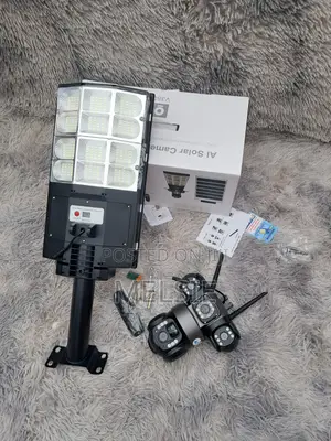 4g Solar CCTV Camera Triple Lens Outdoor Security Camera