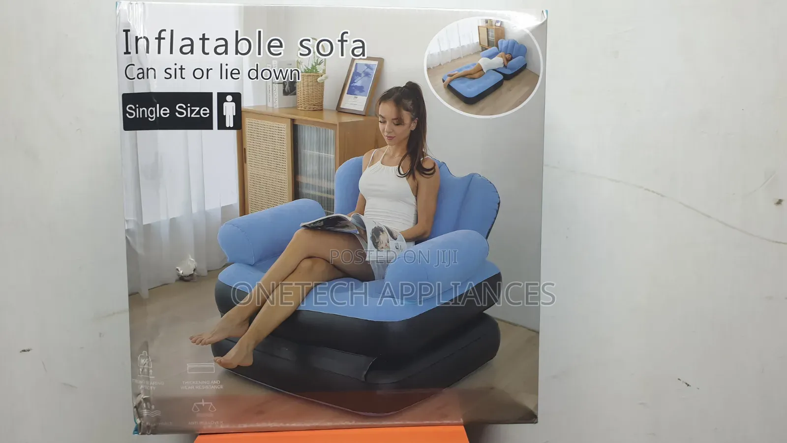 Lazy Inflatable Sofa Foldable Chaise Lounge - Outdoor Sofa