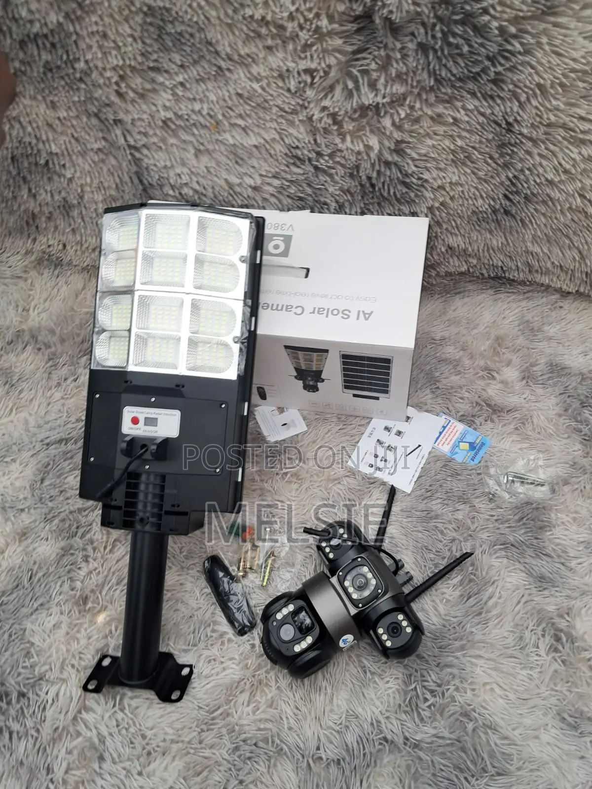 Outdoor Solar CCTV Camera Triple Lens Auto Tracking Camera