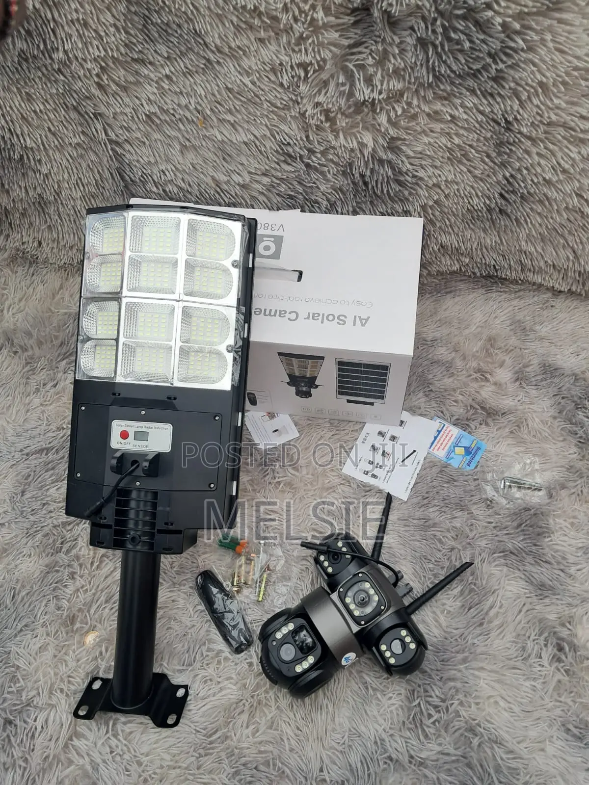 Outdoor Solar CCTV Camera Triple Lens Auto Tracking Camera
