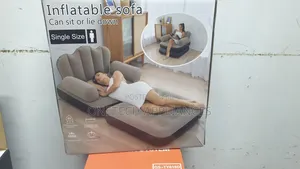 Inflatable Couch Lazy Sofa Bed With L-Shaped Armrest