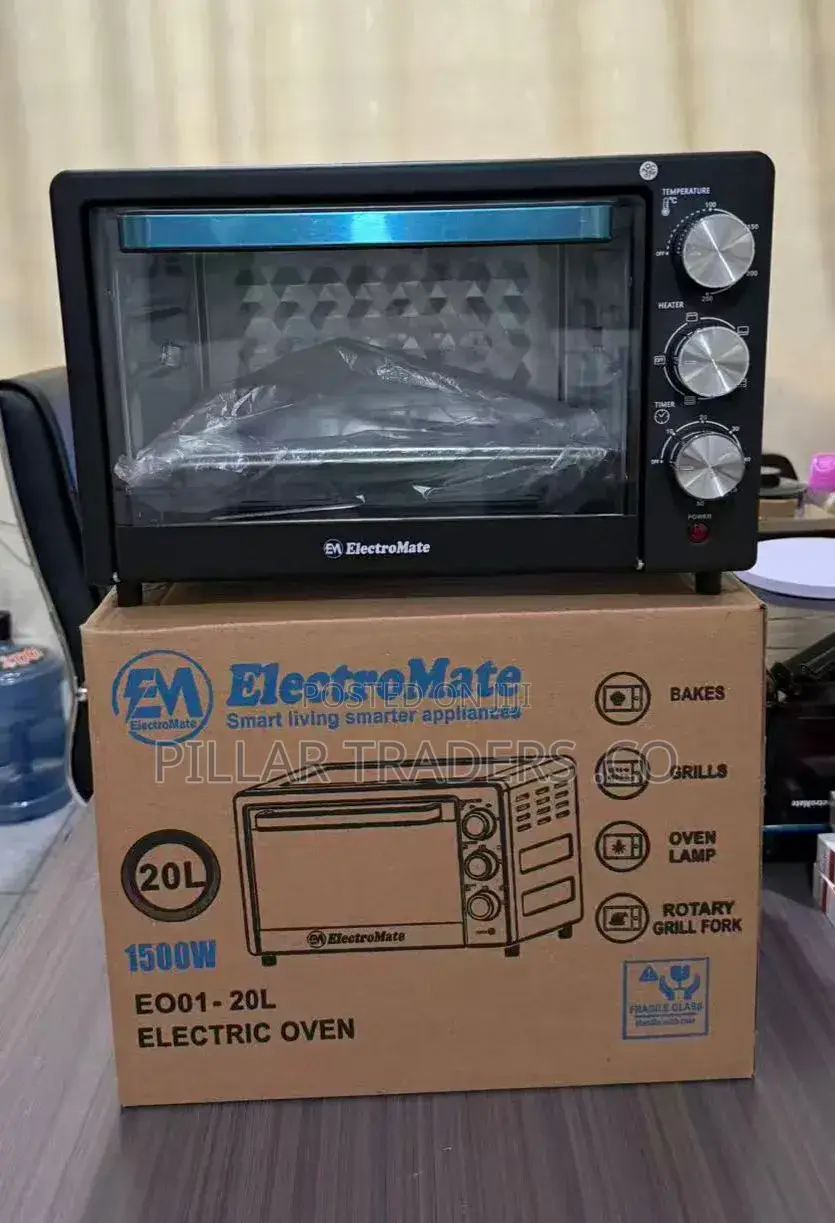 Electromate 20l Electric Oven – 1500w Baking Grilling Oven