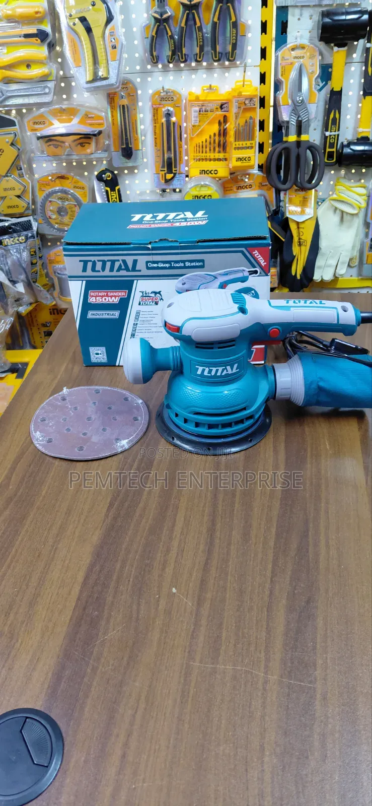 Total 450w Rotary Sander (Model Tf)