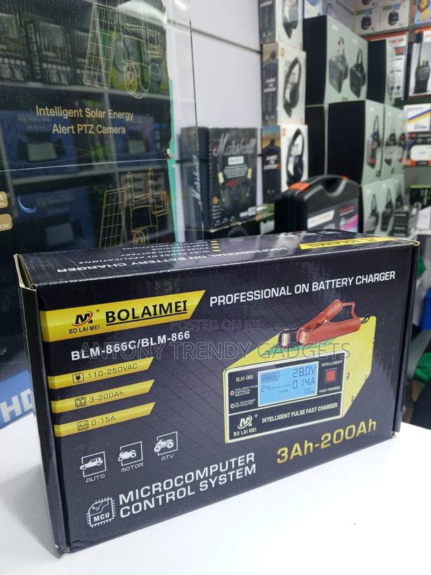 Bolaimei 12v 24v Digital Battery Charger 3ah-200ah - thumbnail 2