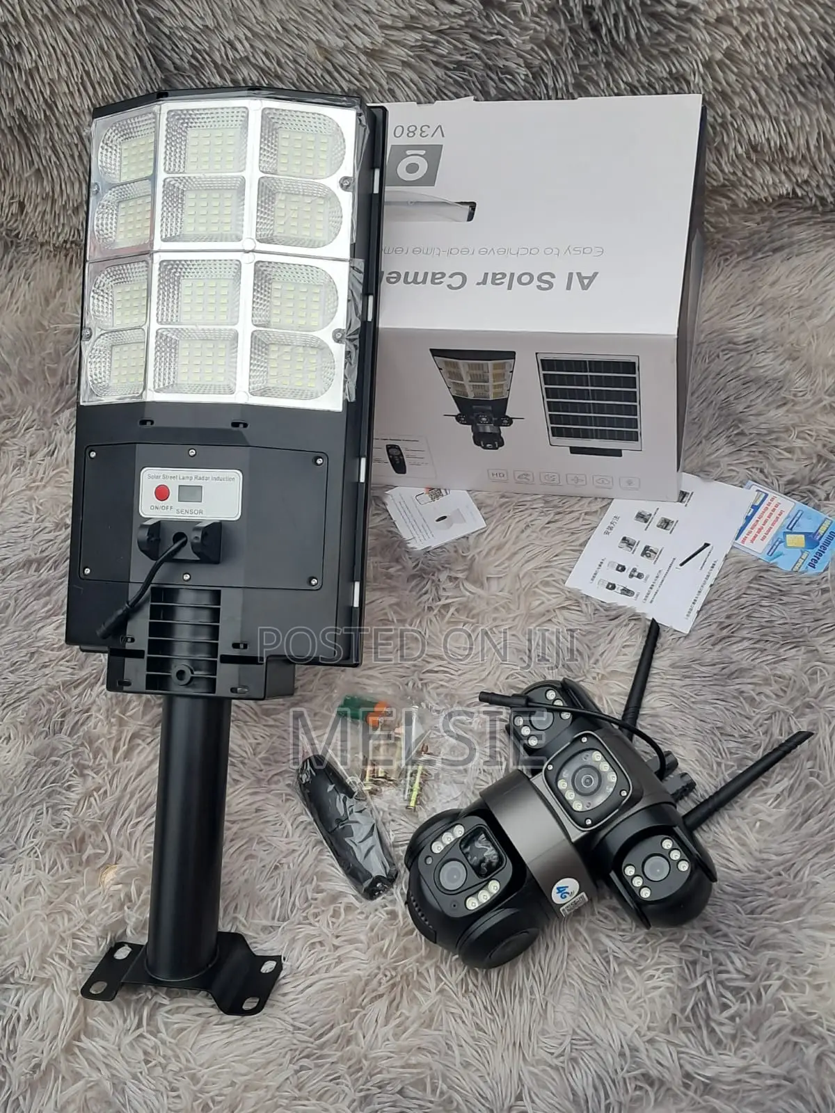 Wireless Triple Lens Solar Security Camera Outdoor