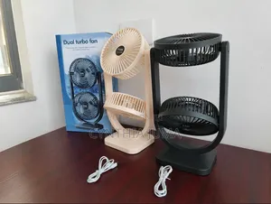 Vertical Double Head 3 Speed Rechargeable Duo Turbo Fan