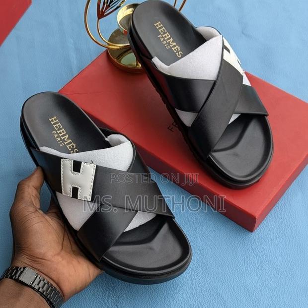 White / Black Hermes Sandals Size 40-45 - thumbnail 2