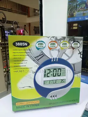 Kadio 3885n Digital Wall Desk Clock LCD Alarm Calendar