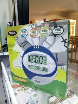Kadio 3885n Digital Wall Desk Clock LCD Alarm Calendar