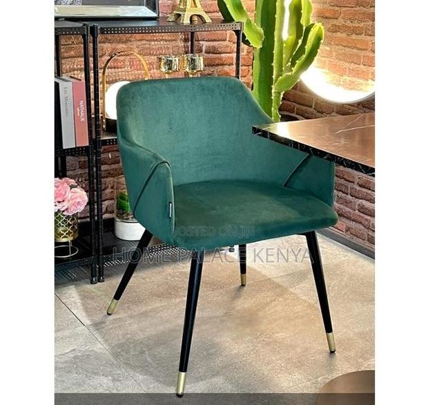 Makeup Chair: Modern Cozy Deep Green Fabric Armchair