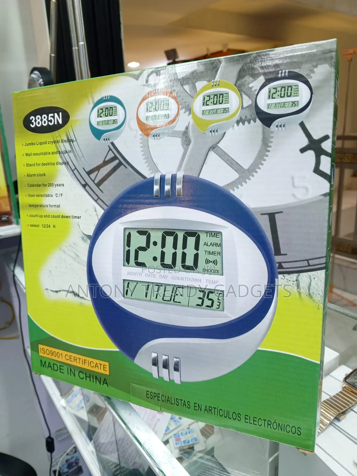 Kadio 3885n Alarm Clock Calendar Thermometer Display
