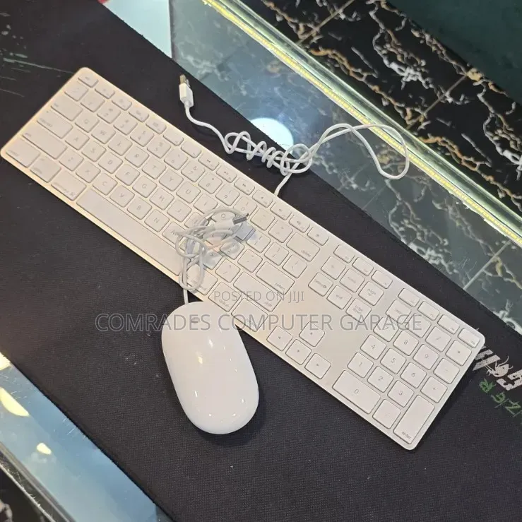 Genuine Apple A1243 Wired Aluminum Keyboard and Mouse