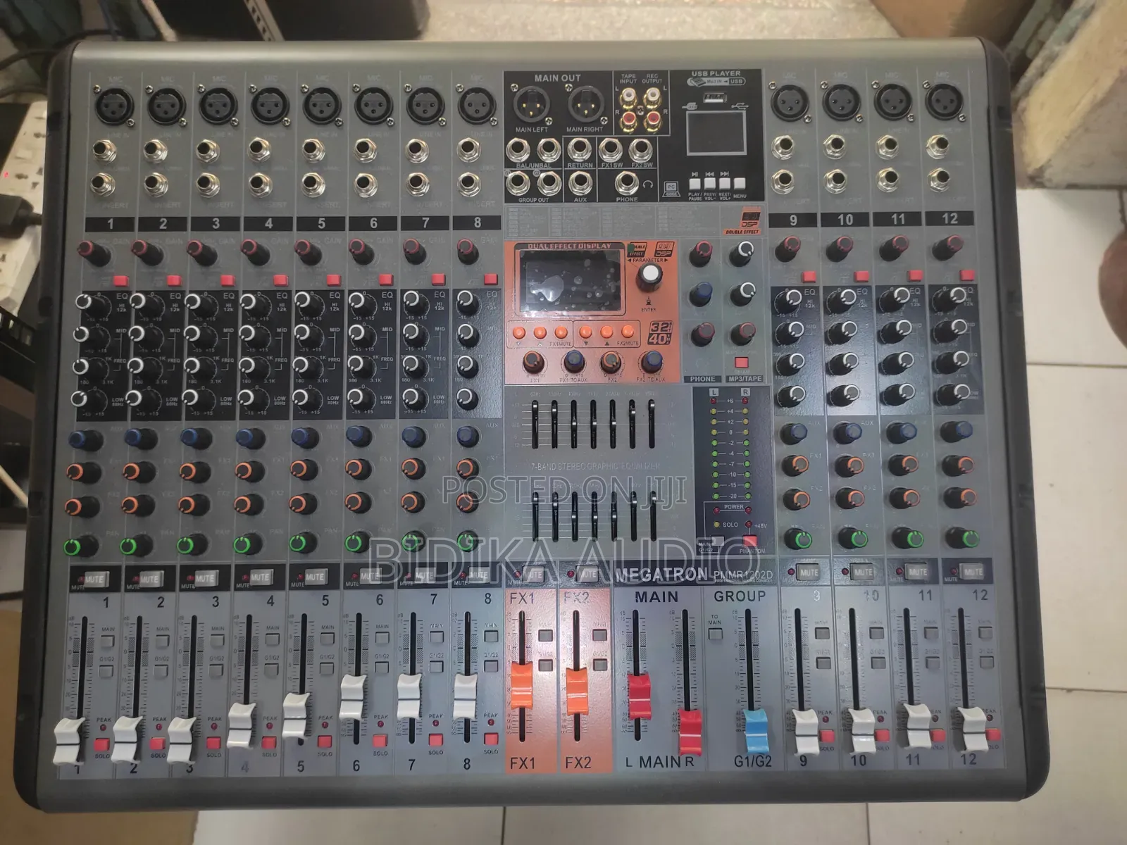 Megatron Pmmr1202d 12-Channel Professional Powered Mixer