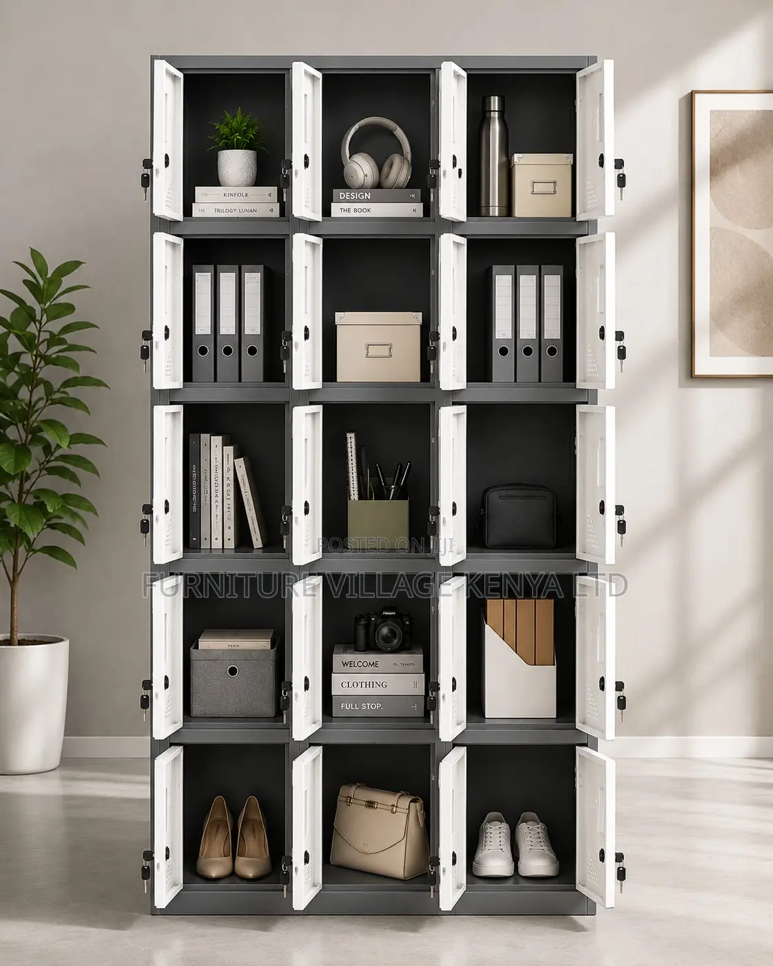 15-Locker Office Cabinet