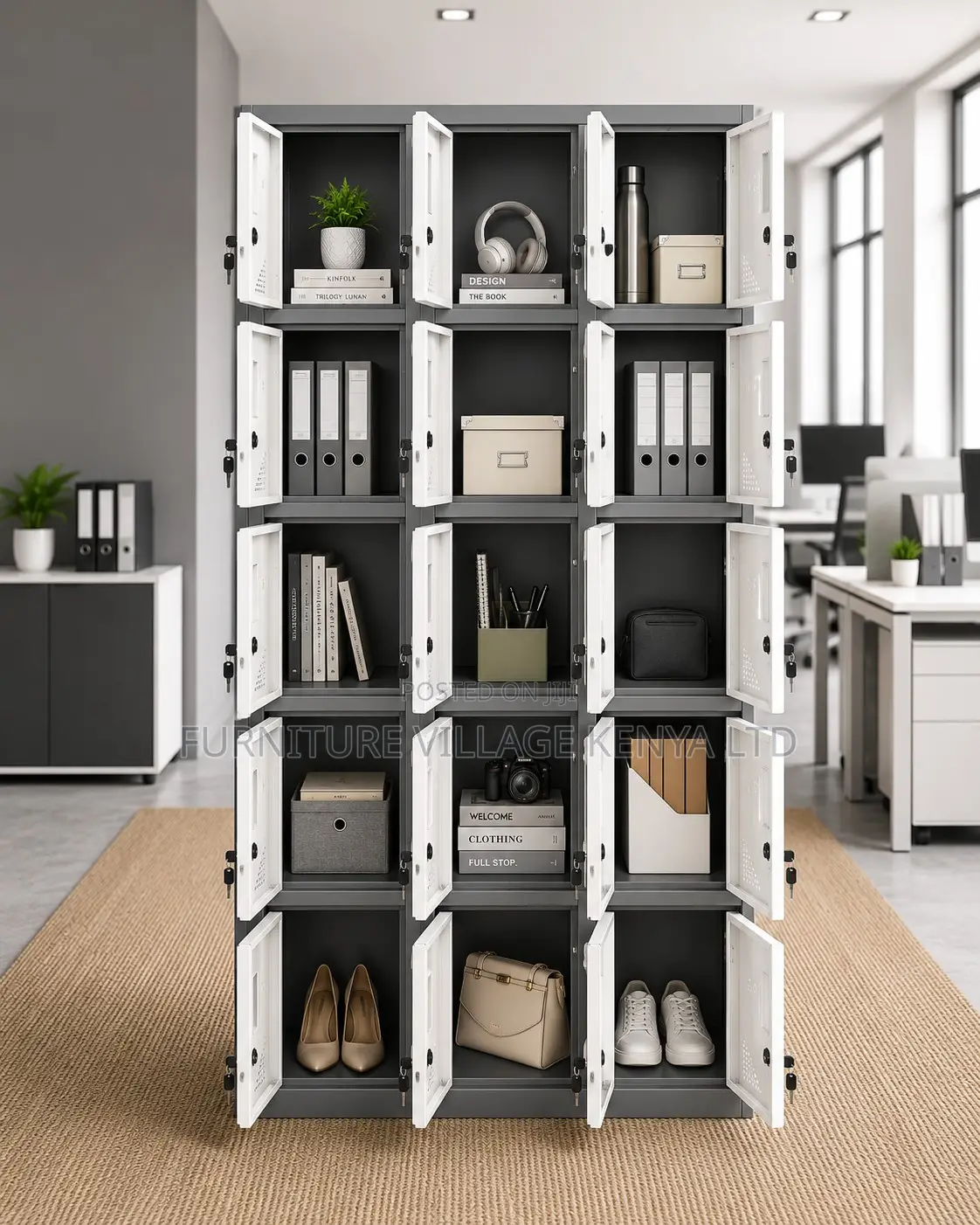15-Locker Office Cabinet