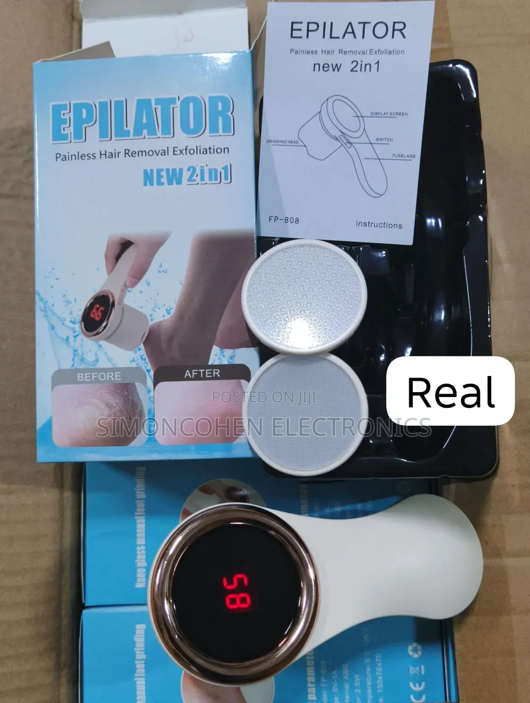 Rechargeable Nano Glass 2in1 Epilator Painless Hair Remover Machine