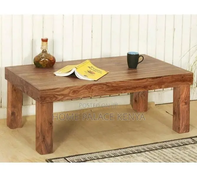 Coffee Table: Premium Solid Pure Mahogany Wood Coffee Table