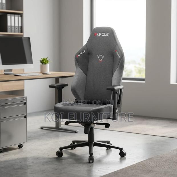 Office Chair : Furgle Grey Fabric Gaming Chair