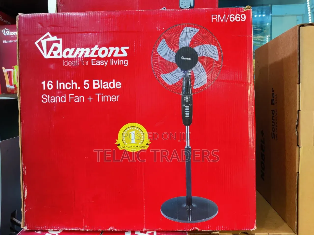 *Ramtons 16" Stand Fan With Remote Rm669