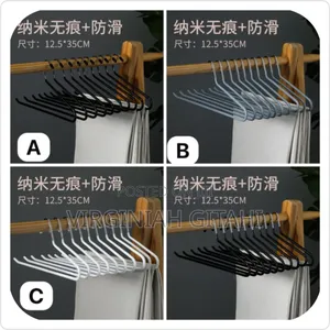 10pcs Seamless Trouser Hangernon-Slip Metal