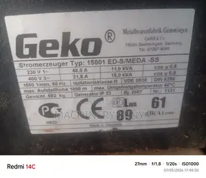15kva Ex Uk Sdmo Silent Generator for Sale and Hire