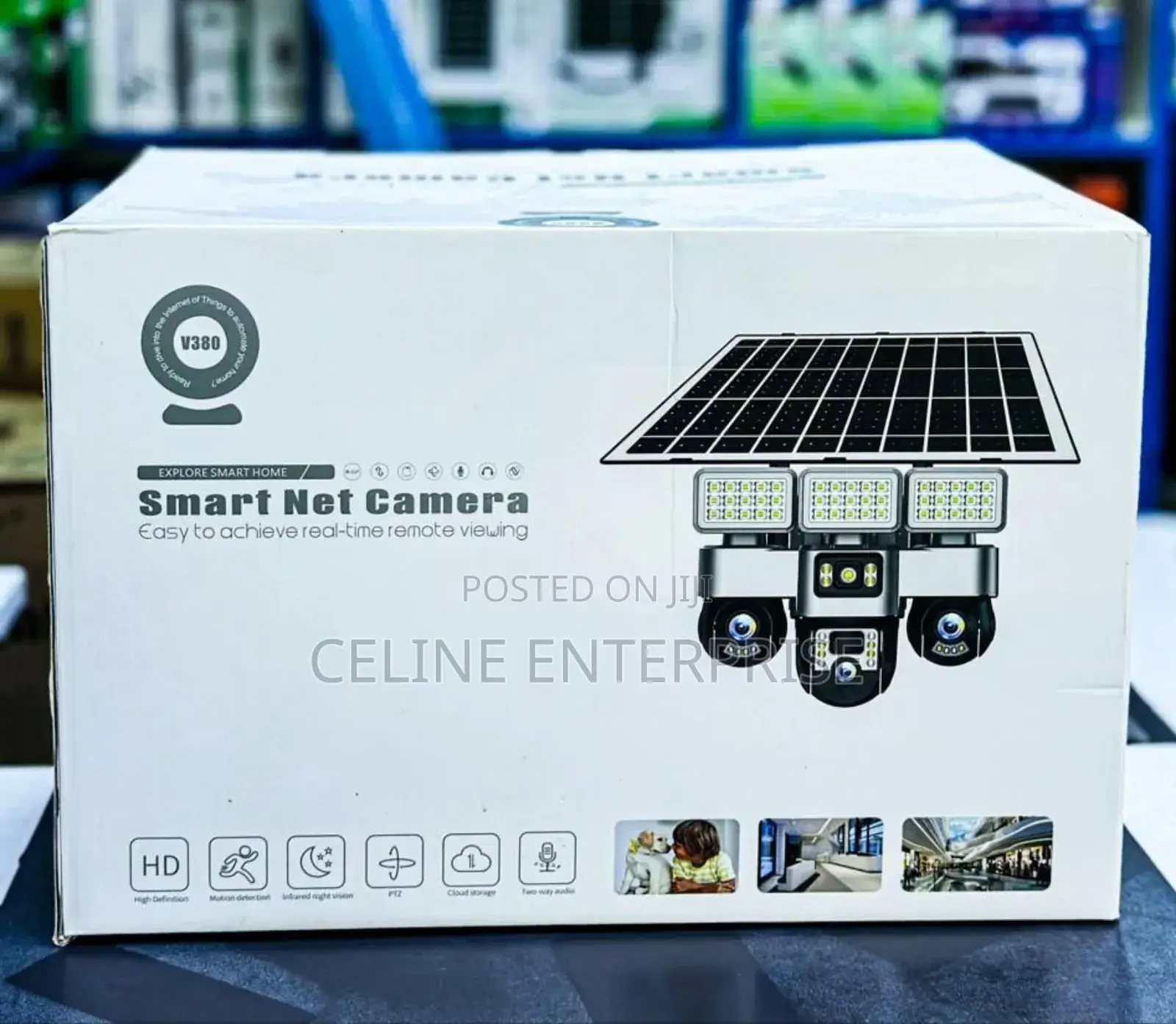 V380 Solar Camera 4g With Lights